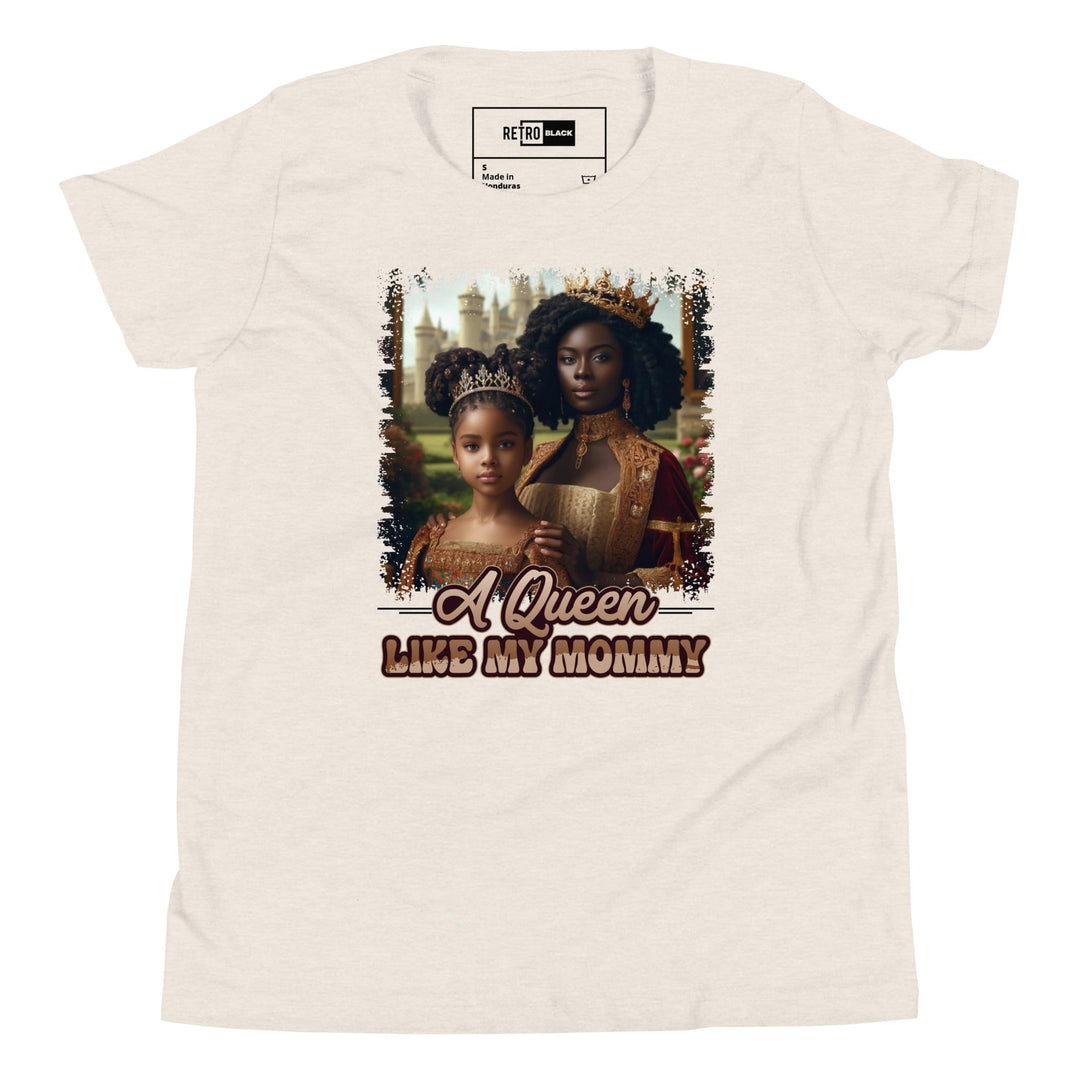 A Queen Like My Mommy Youth Short Sleeve T-Shirt - Retro Black