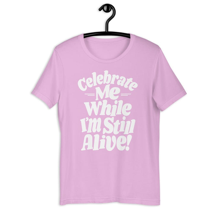 Celebrate Me While I'm Still Alive Women's T-shirt - Retro Black