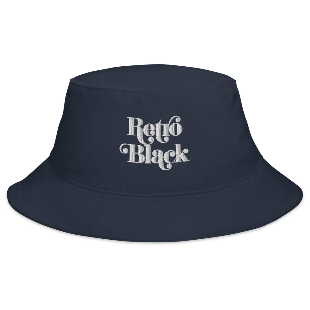 Retro Black Bucket Hat - Retro Black