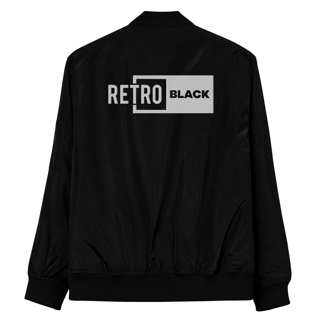 Retro Black Logo Premium bomber jacket - Retro Black