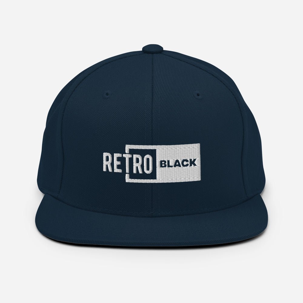 Retro Black Logo Snapback Hat - Retro Black