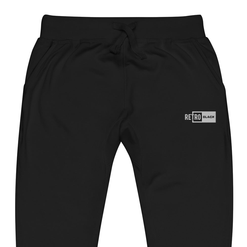 Retro Black logo Unisex fleece sweatpants - Retro Black
