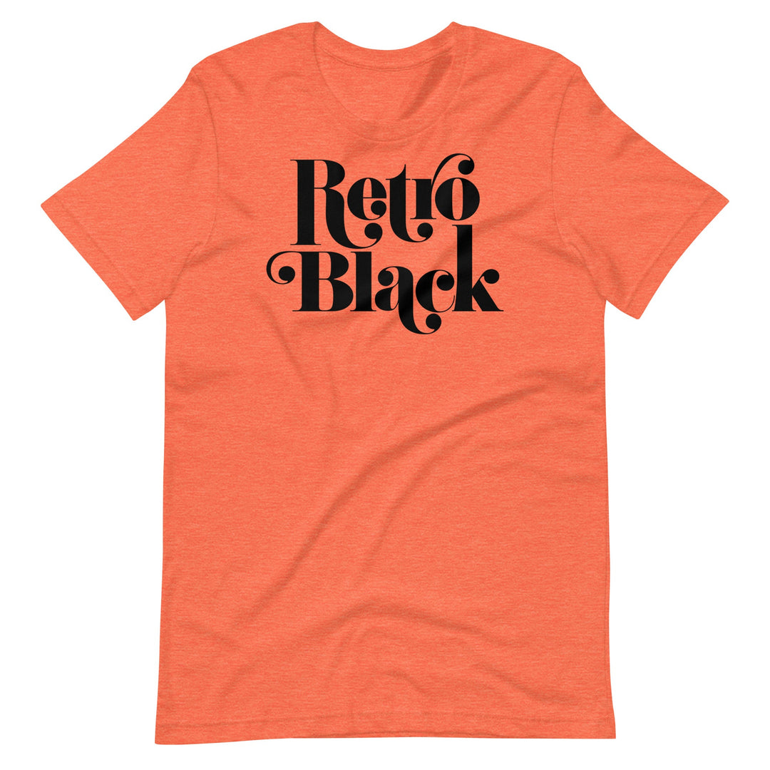 Retro Black Worded Logo Men’s T-shirt. - Retro Black