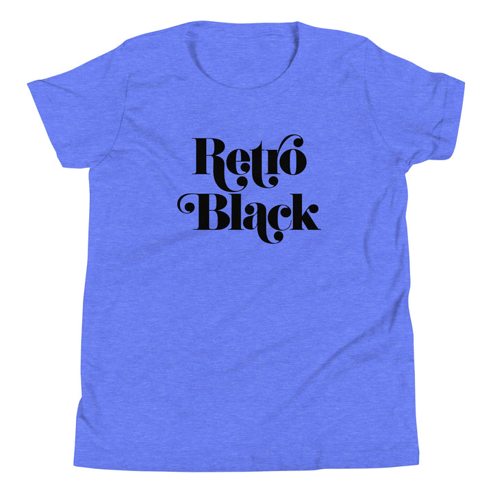 Retro Black Youth Short Sleeve T-Shirt - Retro Black