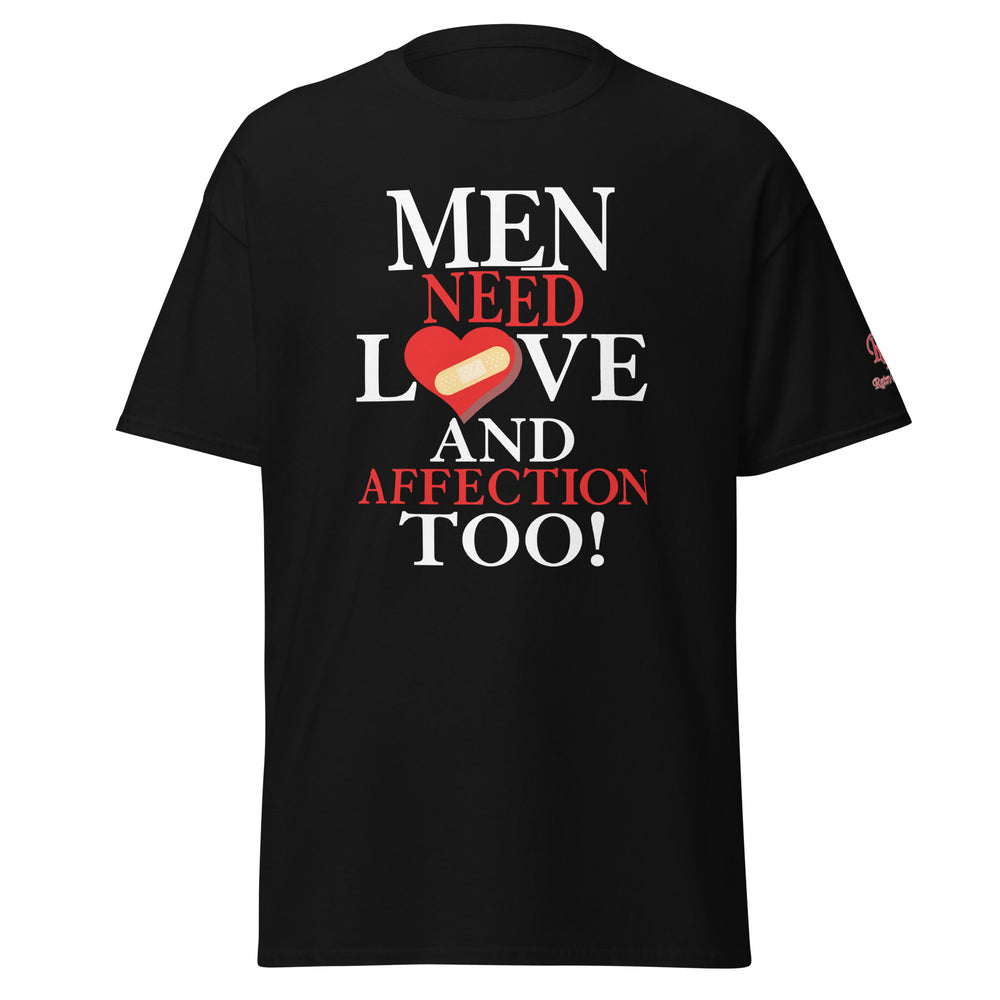 Retro Black Men Need Love And Affection Too classic tee, front view