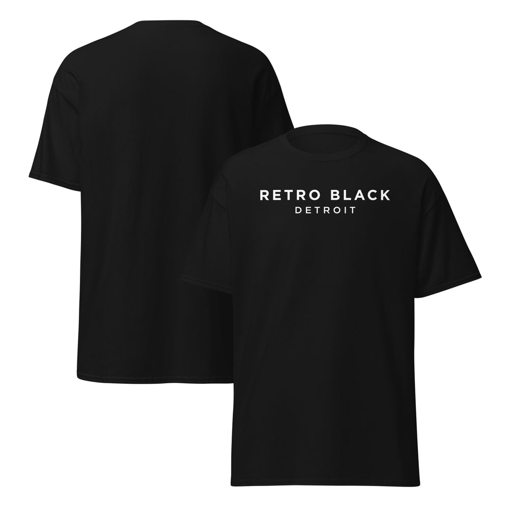 Retro Black Detroit men's classic tee, front view